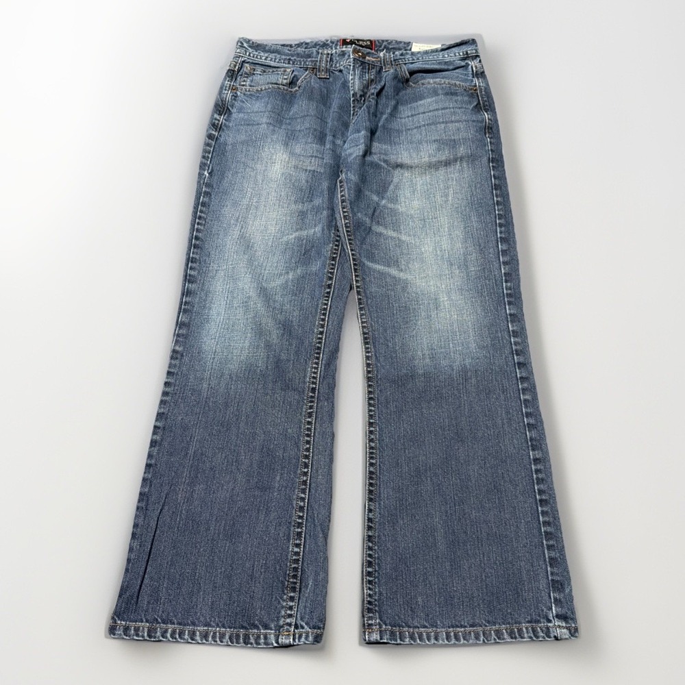 GUESS Jeans Mens 32x28 Blue Denim Rowland Relaxed Straight Fit‎ Baggy Y2K Skater